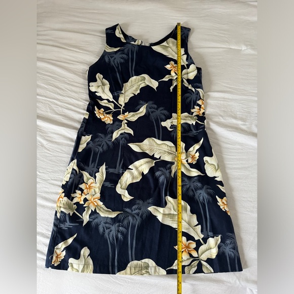 Vintage Pacific Legends Navy Floral Hawaiian Dress Size M - Picture 9 of 10